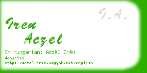 iren aczel business card